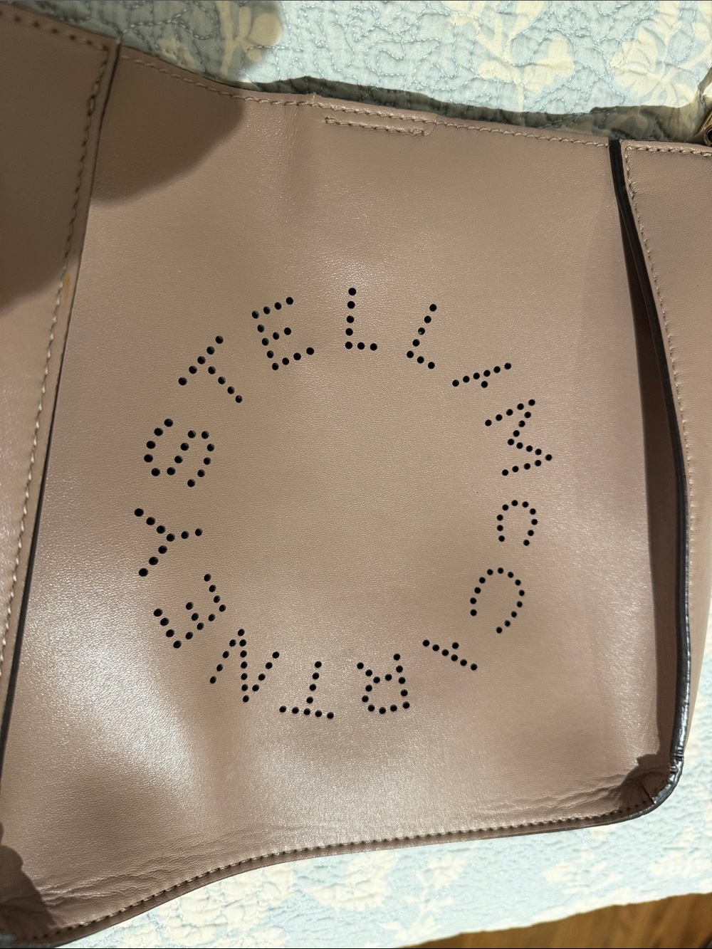 Stella McCartney Mauve-Taupe Vegan Leather Crossbody with Logo Strap - Picture 2 of 4